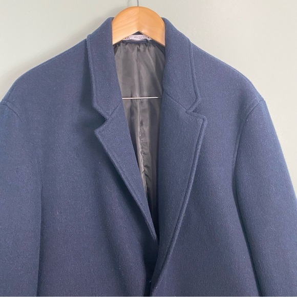 Zara Chester Coat Blue 9621 480‎ Sz  XL - Picture 3 of 8